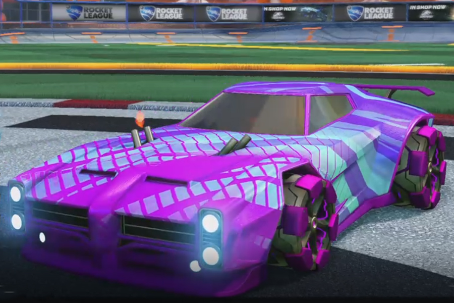 Rocket league Dominus Purple design with Clodhopper,20XX