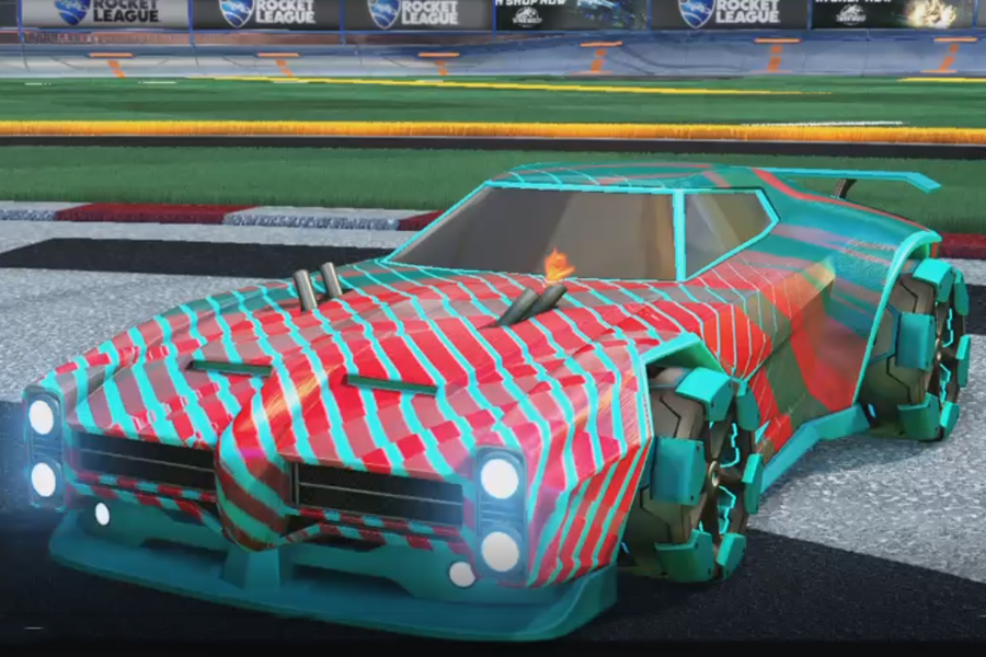 Rocket league Dominus Sky Blue design with Clodhopper,20XX