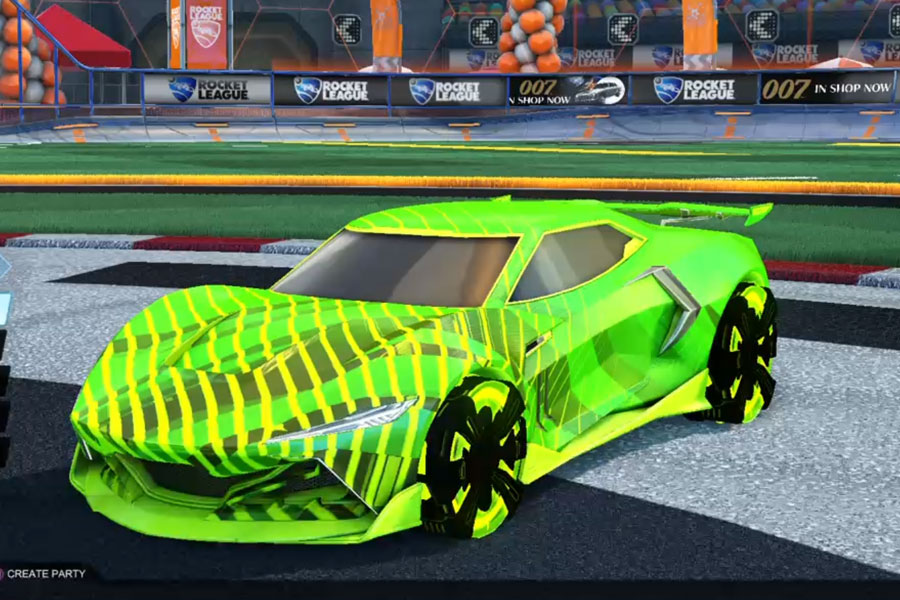 Rocket league Peregrine TT Lime design with Automaton,20XX