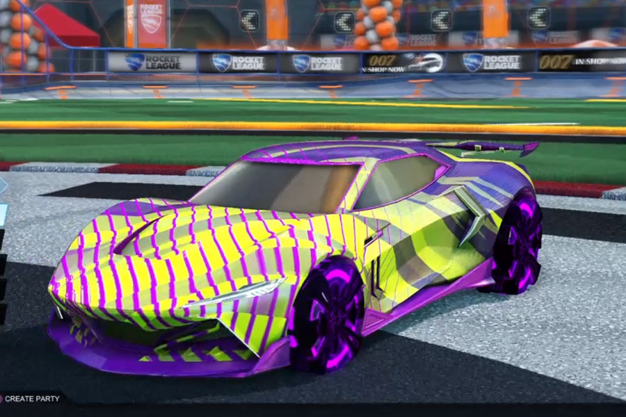 Rocket league Peregrine TT Purple design with Automaton,20XX