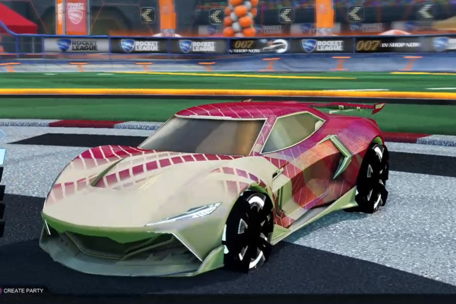 Rocket league Peregrine TT Grey design with Automaton,20XX