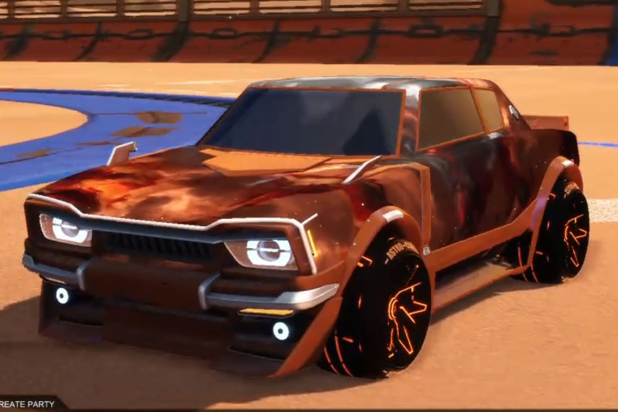 Rocket league Dingo Burnt Sienna design with Astro-CSX: Inverted,Interstellar