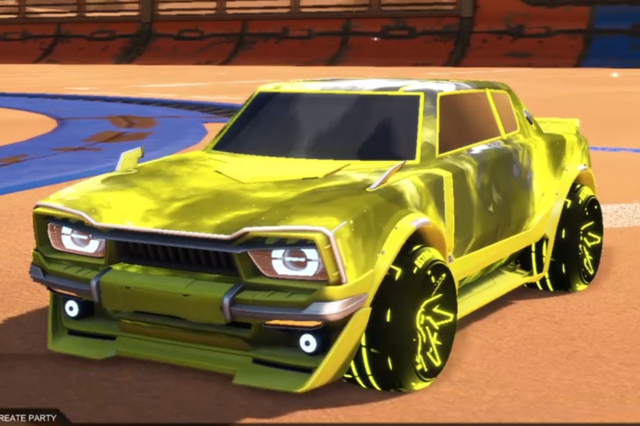 Rocket league Dingo Saffron design with Astro-CSX: Inverted,Interstellar