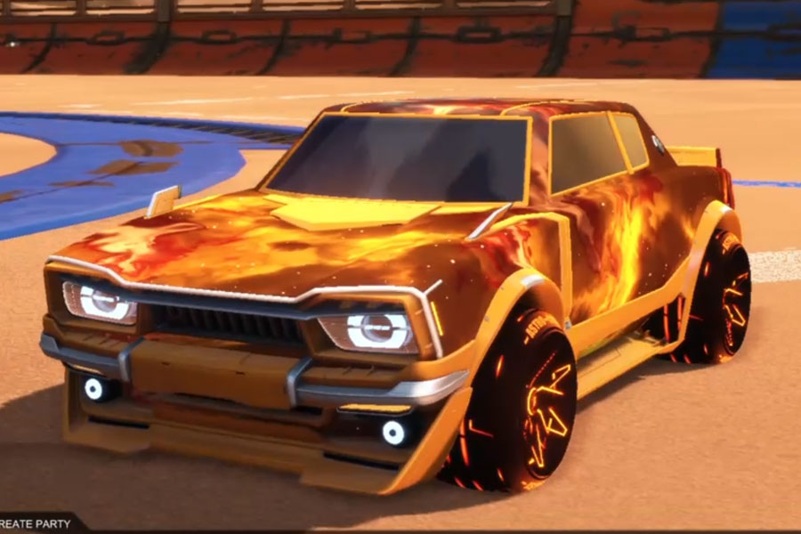 Rocket league Dingo Orange design with Astro-CSX: Inverted,Interstellar