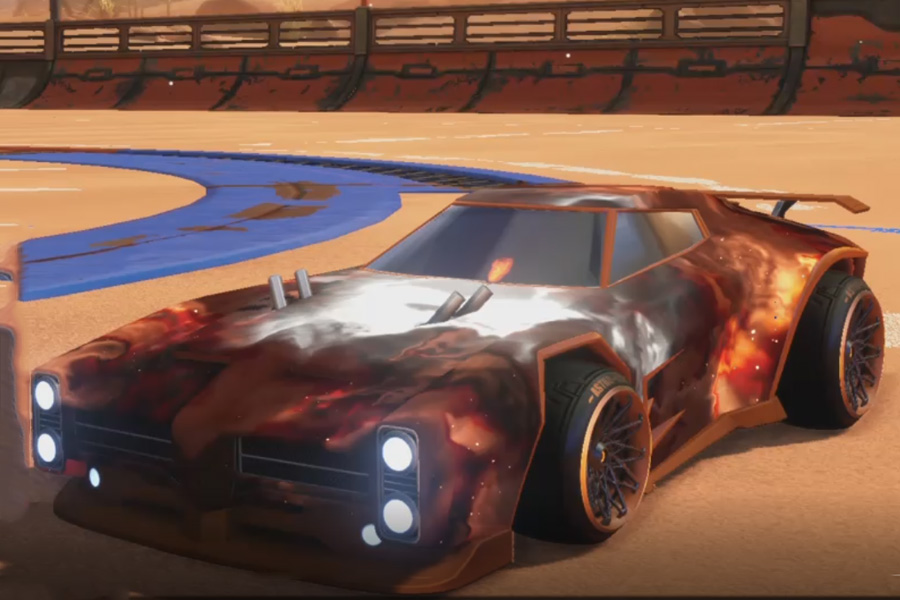 Rocket league Dominus Burnt Sienna design with Astro-CSX,Interstellar