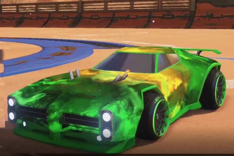 Rocket league Dominus Forest Green design with Astro-CSX,Interstellar