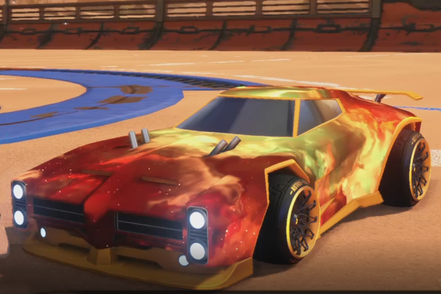 Rocket league Dominus Orange design with Astro-CSX,Interstellar