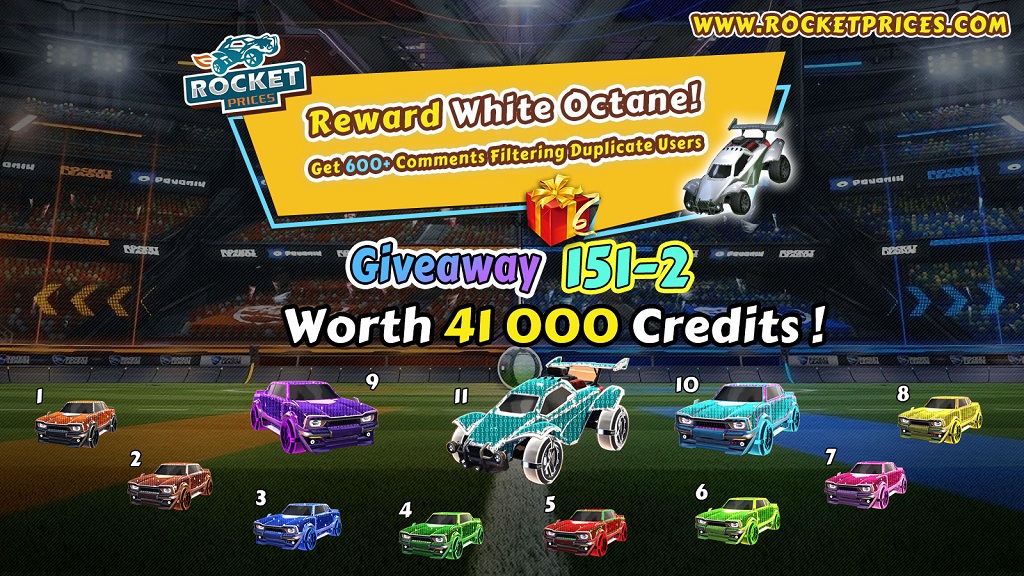 FREE Rocket League Items Giveaway 151-2 - Rocketprices