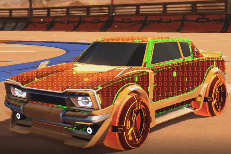 Rocket league Dingo Orange design with Gadabout:Inverted,Encryption