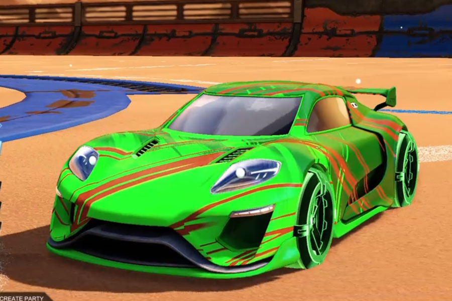 Rocket league Jager 619 Forest Green design with Gadabout: Inverted,Slipstream
