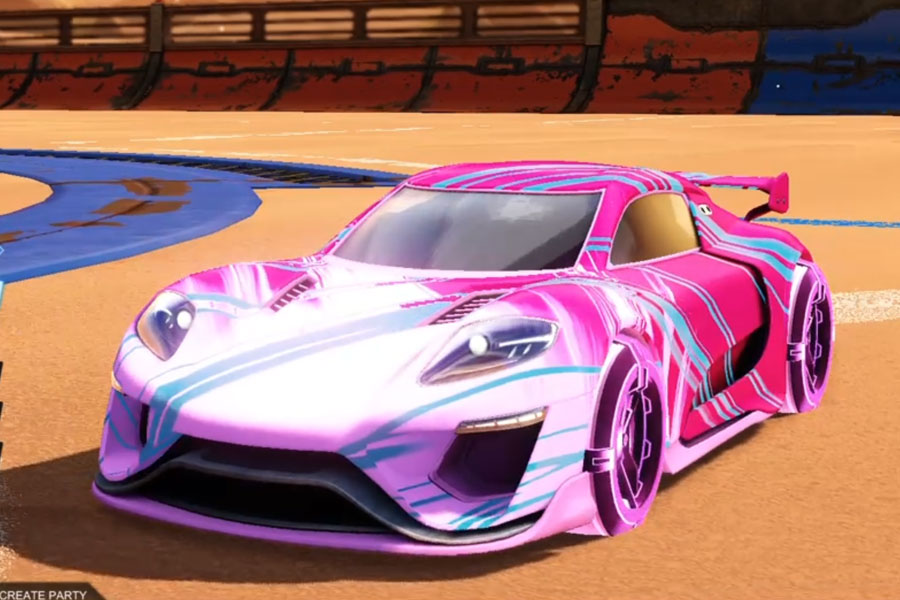 Rocket league Jager 619 Pink design with Gadabout: Inverted,Slipstream