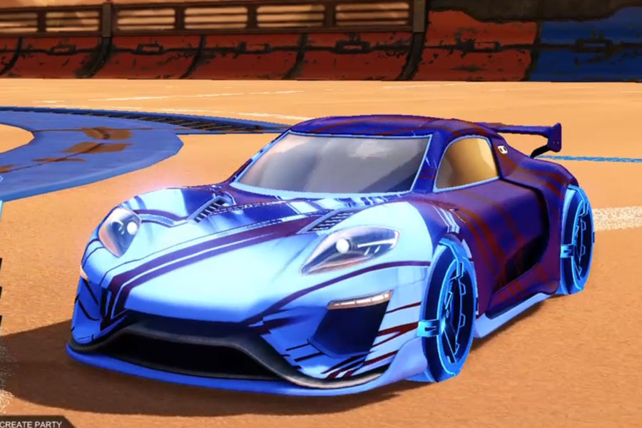 Rocket league Jager 619 Cobalt design with Gadabout: Inverted,Slipstream