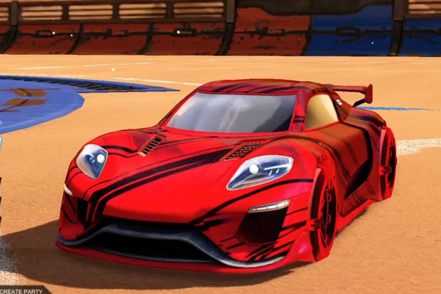 Rocket league Jager 619 Crimson design with Gadabout: Inverted,Slipstream