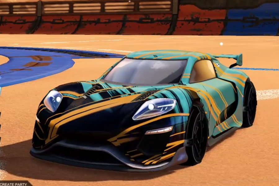 Rocket league Jager 619 Black design with Gadabout: Inverted,Slipstream