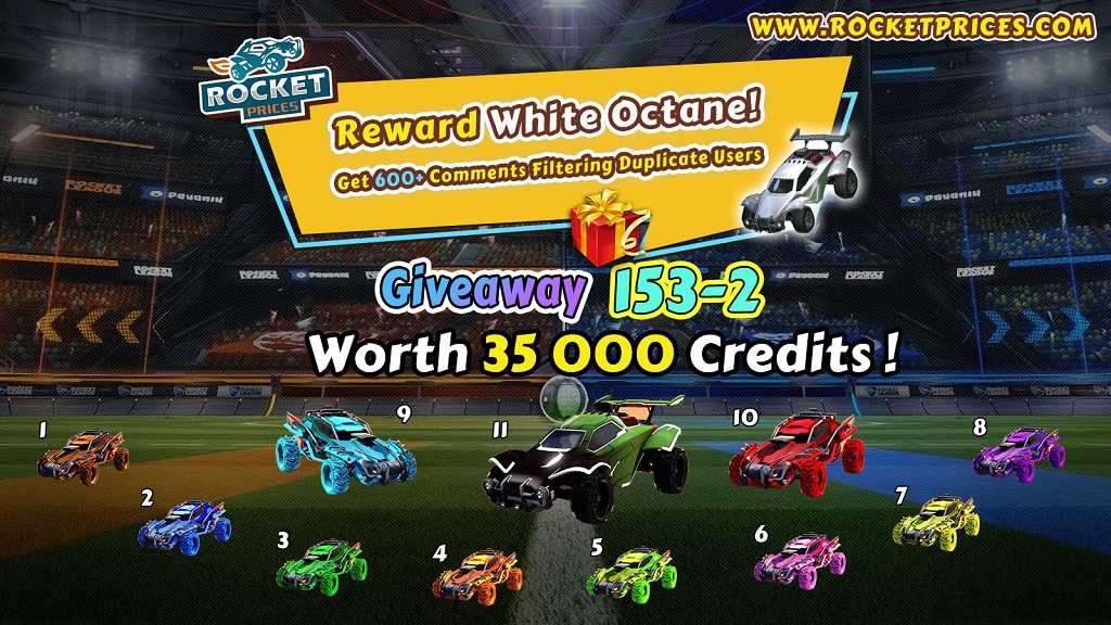 FREE Rocket League Items Giveaway 153-2 - Rocketprices