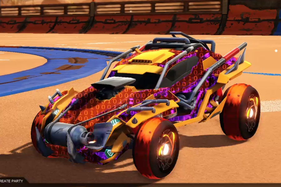 Rocket league Outlaw GXT Orange design with Nucleon Clutch,Encryption