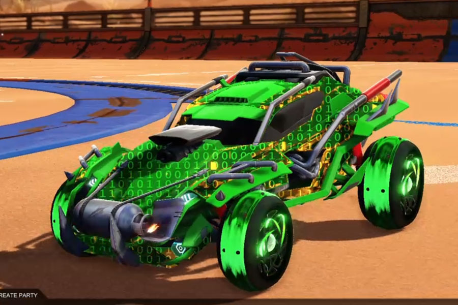 Rocket league Outlaw GXT Forest Green design with Nucleon Clutch,Encryption