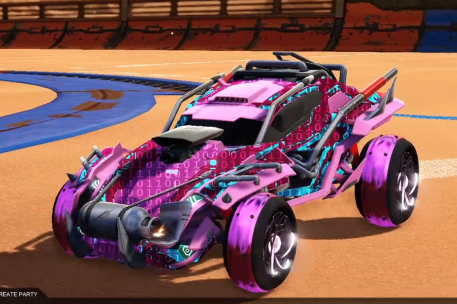 Rocket league Outlaw GXT Pink design with Nucleon Clutch,Encryption