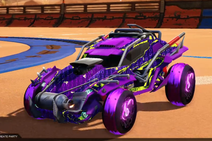 Rocket league Outlaw GXT Purple design with Nucleon Clutch,Encryption