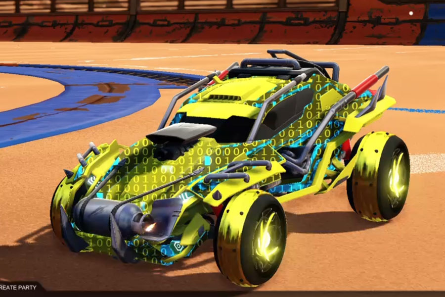 Rocket league Outlaw GXT Saffron design with Nucleon Clutch,Encryption