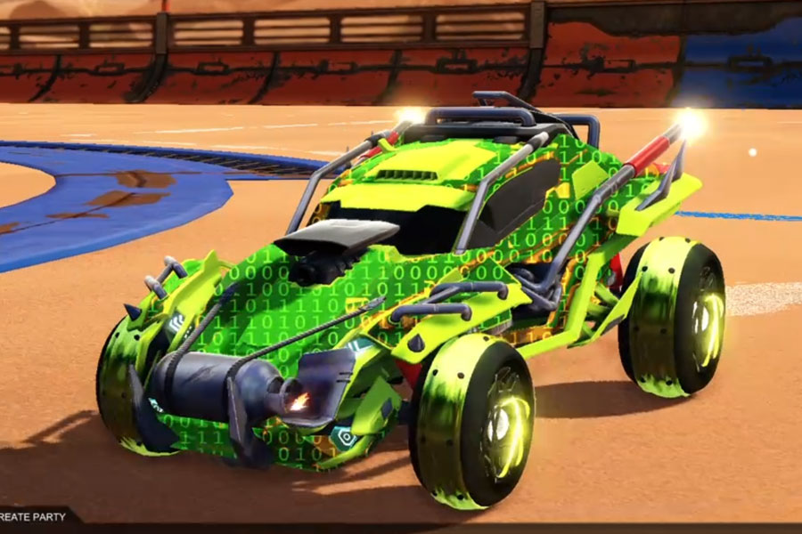 Rocket league Outlaw GXT Lime design with Nucleon Clutch,Encryption