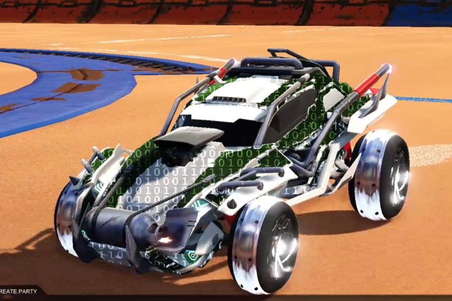 Rocket league Outlaw GXT Titanium White design with Nucleon Clutch,Encryption