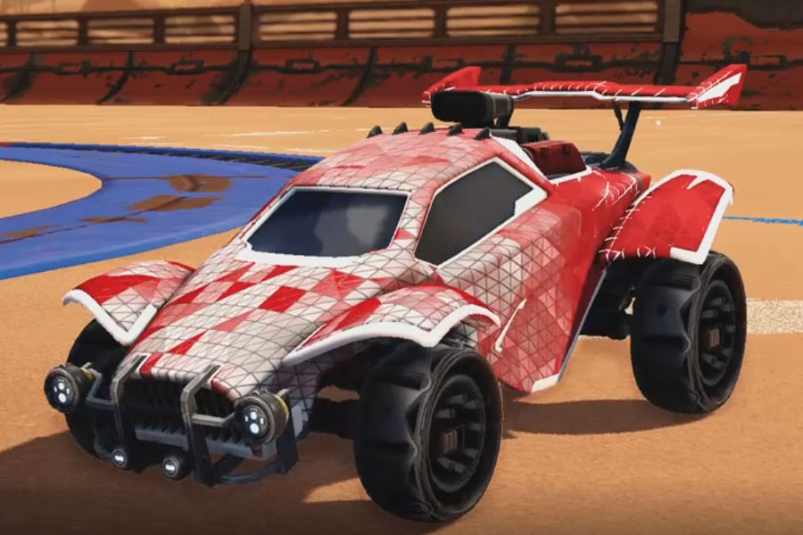 Rocket league Octane Titanium White design with Tanker: Infinite,Trigon