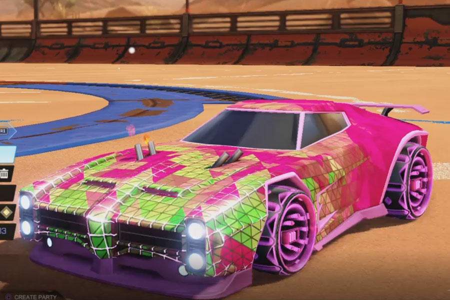 Rocket league Dominus Pink design with Tanker: Infinite,Trigon