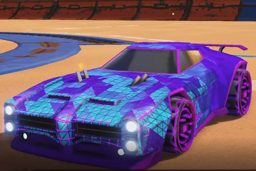 Rocket league Dominus Purple design with Tanker: Infinite,Trigon