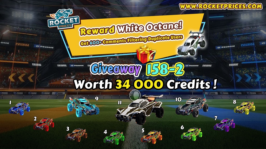 FREE Rocket League Items Giveaway 158-2 - Rocketprices