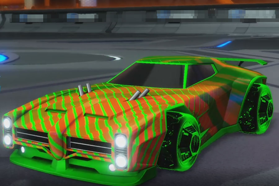 Rocket league Dominus Forest Green design with Throned: Sacred,20XX