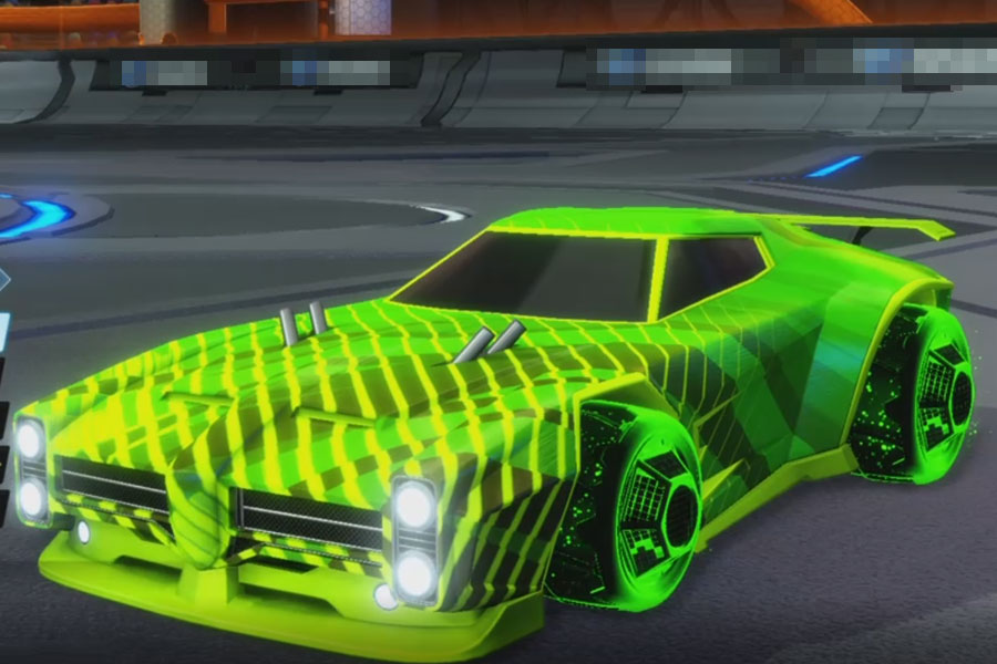 Rocket league Dominus Lime design with Throned: Sacred,20XX