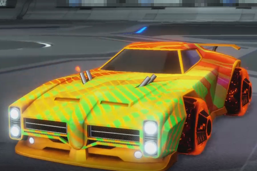 Rocket league Dominus Orange design with Throned: Sacred,20XX