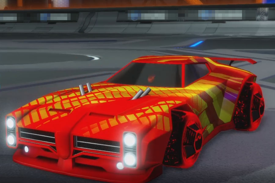 Rocket league Dominus Crimson design with Throned: Sacred,20XX