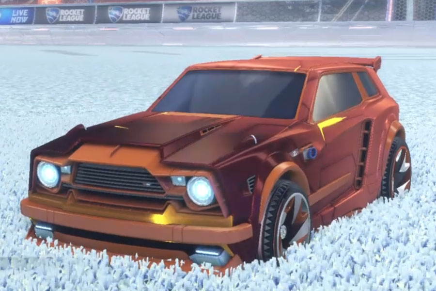 Rocket league Fennec Burnt Sienna design with Reaper,Mainframe