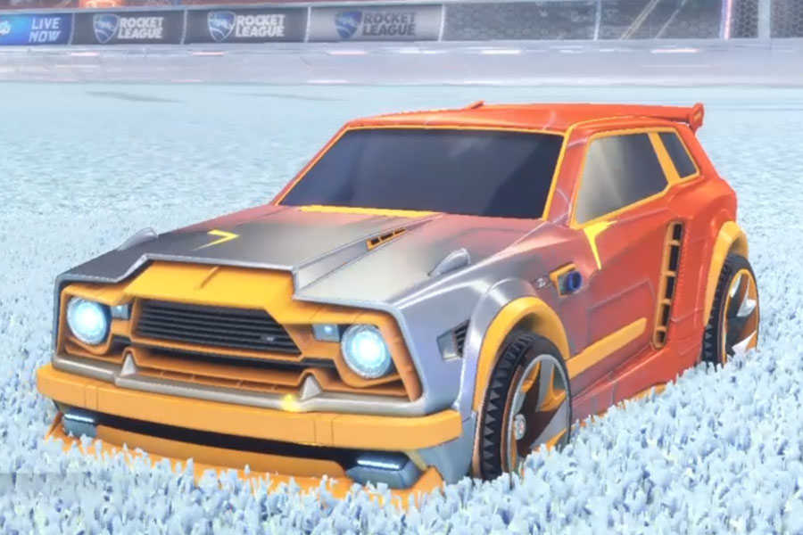 Rocket league Fennec Orange design with Reaper,Mainframe