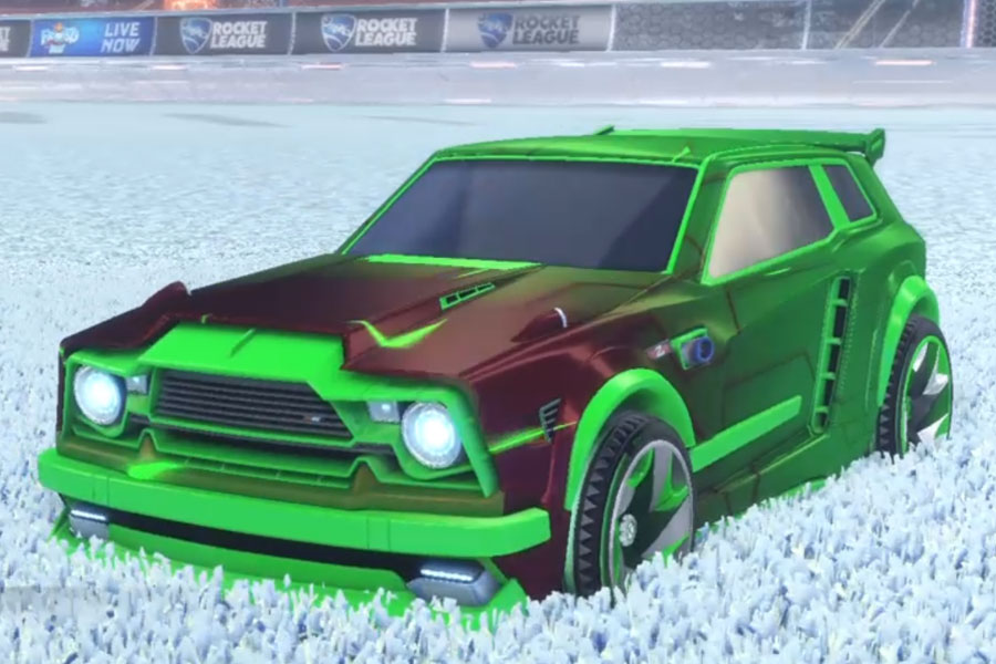 Rocket league Fennec Forest Green design with Reaper,Mainframe