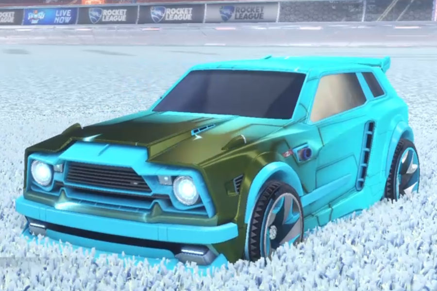 Rocket league Fennec Sky Blue design with Reaper,Mainframe