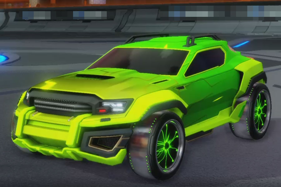 Rocket league Jackal Lime design with Plasmatic,Mainframe