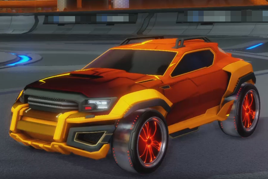 Rocket league Jackal Orange design with Plasmatic,Mainframe