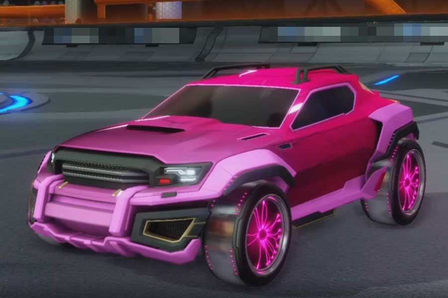 Rocket league Jackal Pink design with Plasmatic,Mainframe