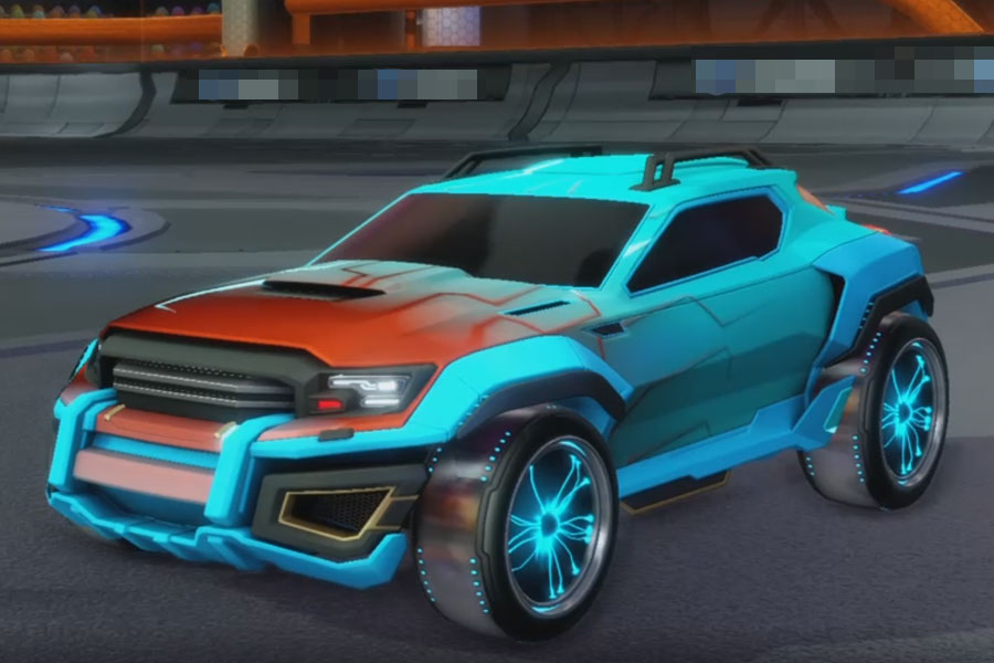 Rocket league Jackal Sky Blue design with Plasmatic,Mainframe