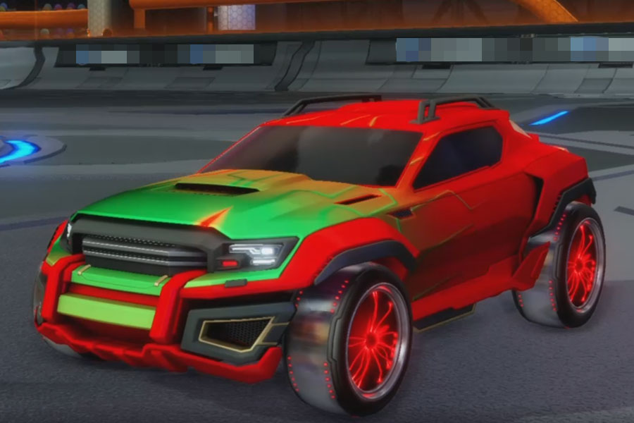 Rocket league Jackal Crimson design with Plasmatic,Mainframe