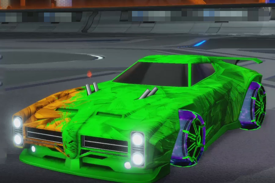 Rocket league Dominus Forest Green design with Jak'd: Obverse,Stride Tide