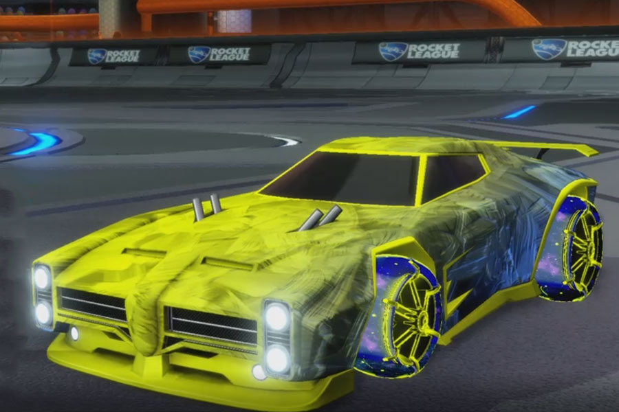 Rocket league Dominus Saffron design with Jak'd: Obverse,Stride Tide