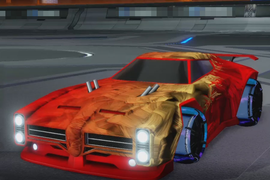 Rocket league Dominus Crimson design with Jak'd: Obverse,Stride Tide