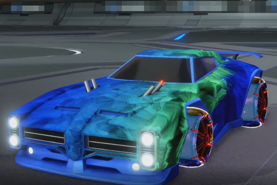 Rocket league Dominus Cobalt design with Jak'd: Obverse,Stride Tide