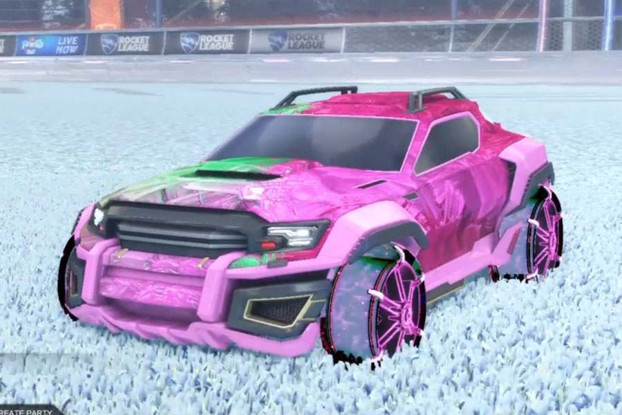 Rocket league Jackal Pink design with Jak'd: Obverse,Stride Tide