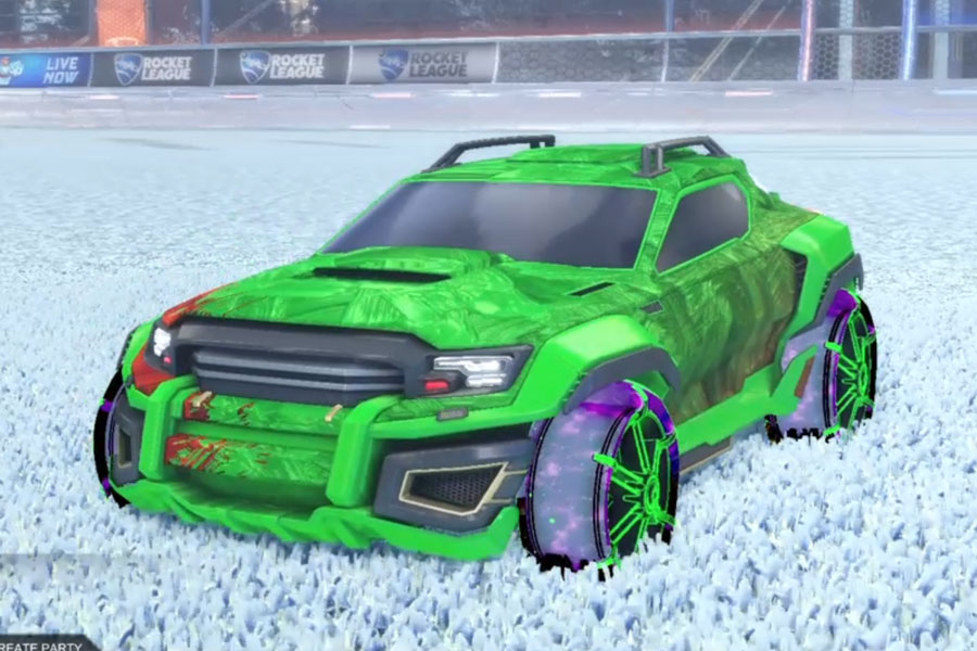 Rocket league Jackal Forest Green design with Jak'd: Obverse,Stride Tide