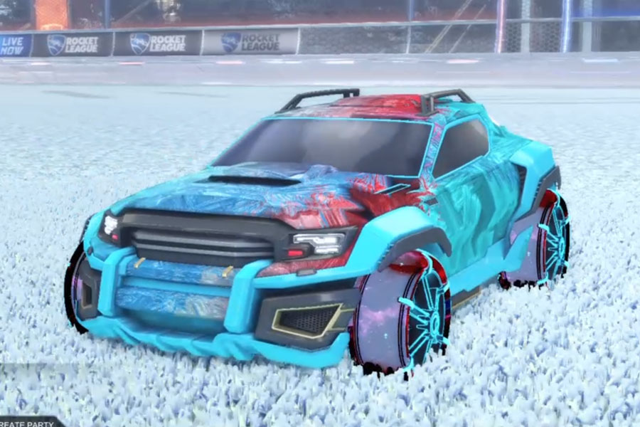 Rocket league Jackal Sky Blue design with Jak'd: Obverse,Stride Tide